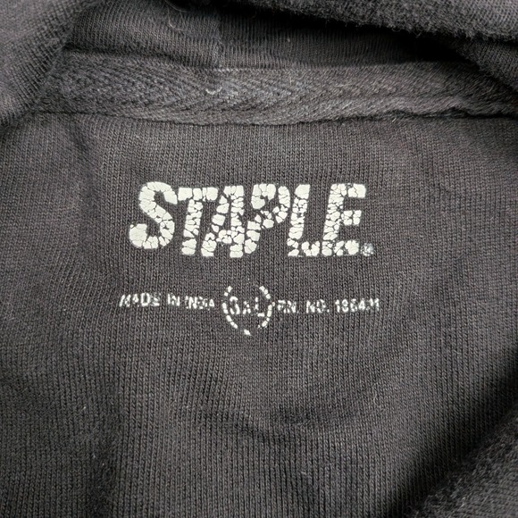 Staple Pigeon Logo Pullover Hoodie Mens 3XL Black Streetwear - Picture 5 of 9